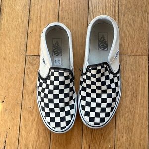 Womens. Vans sneakers, black and off white, size ten (10)